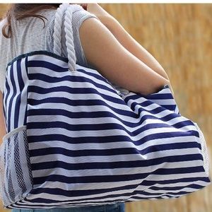 Huge striped tote bag, NWT